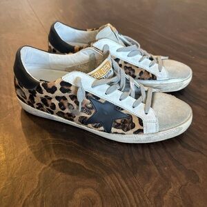 Golden Goose Women’s Super-Star Sneakers in Leopard Print - Size 39